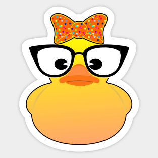 Cool Rubber duck with glasses Sticker